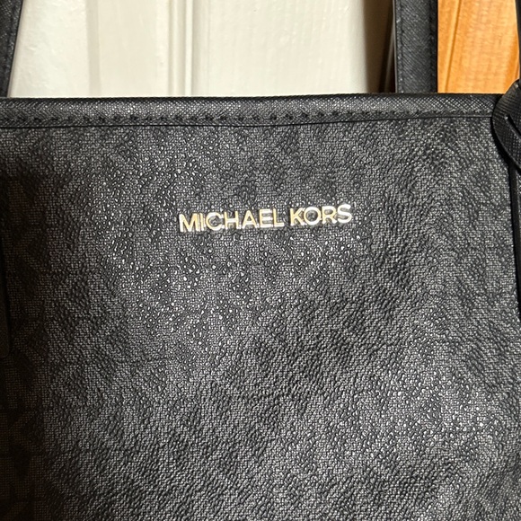 Michael Kors Black Monogram Tote - Picture 3 of 6